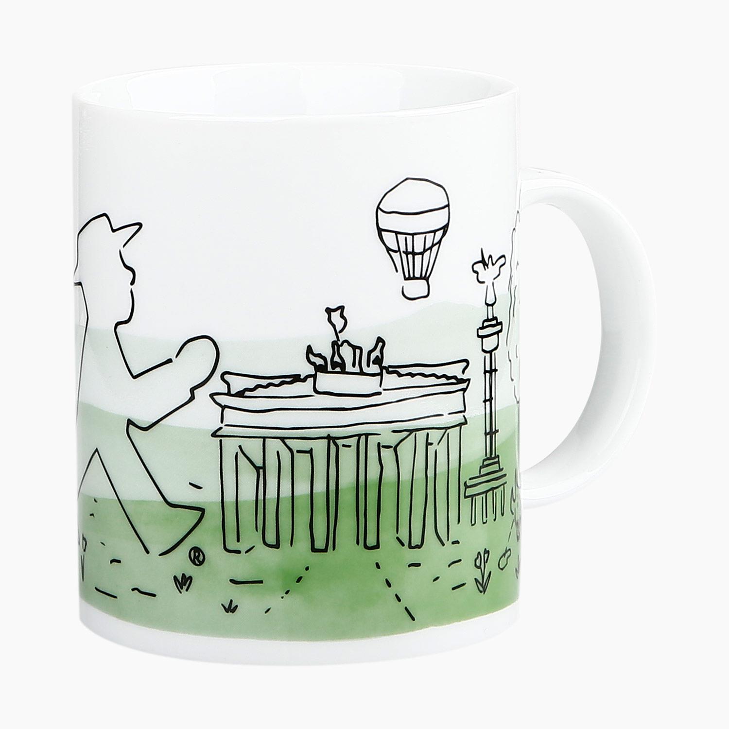 FRÜHAUFSTEHER silhouette green/ Mug