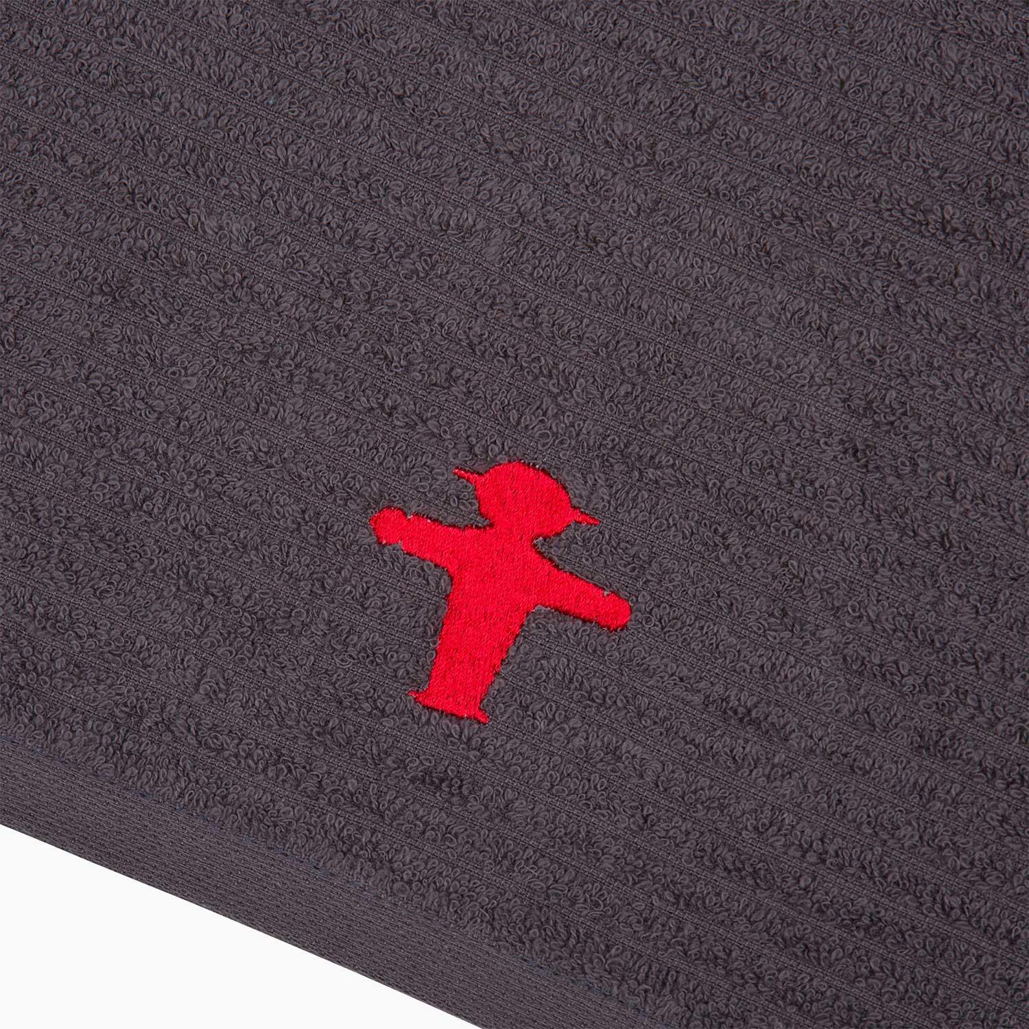 WASCHBÄR grey/red/ Face Towel